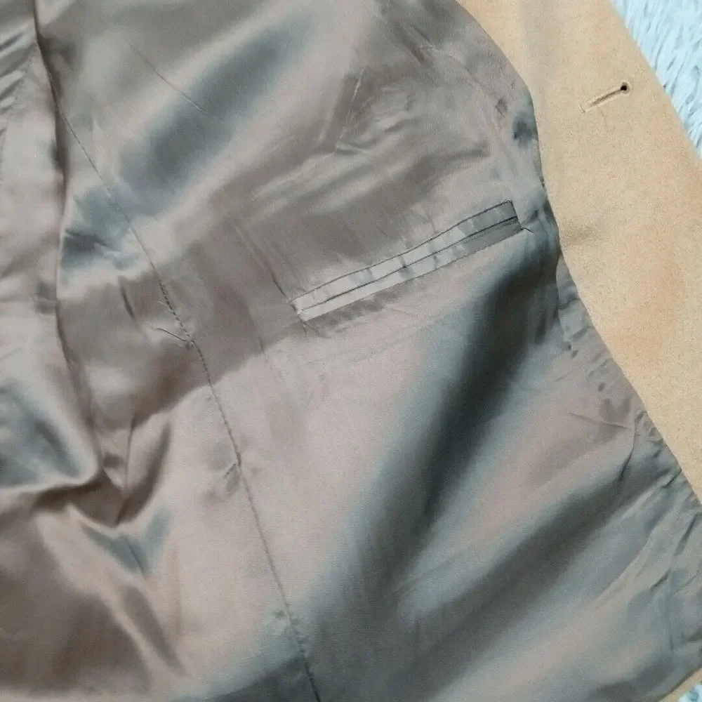 Chaps Ralph Lauren Jacket Mens 40 R Biege  Microfiber Preppy Career‎ Suit Coat